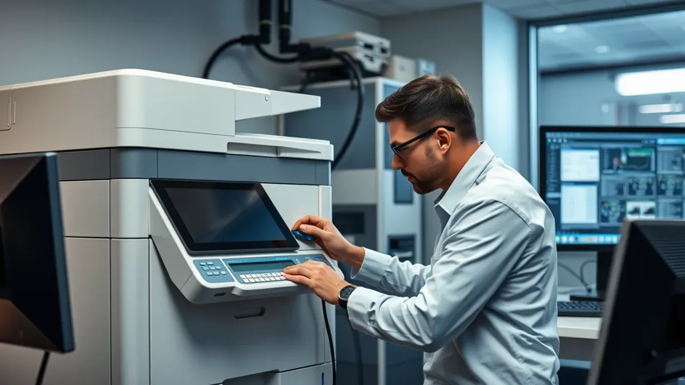 Chuẩn bị mạng để cài scan máy photocopy