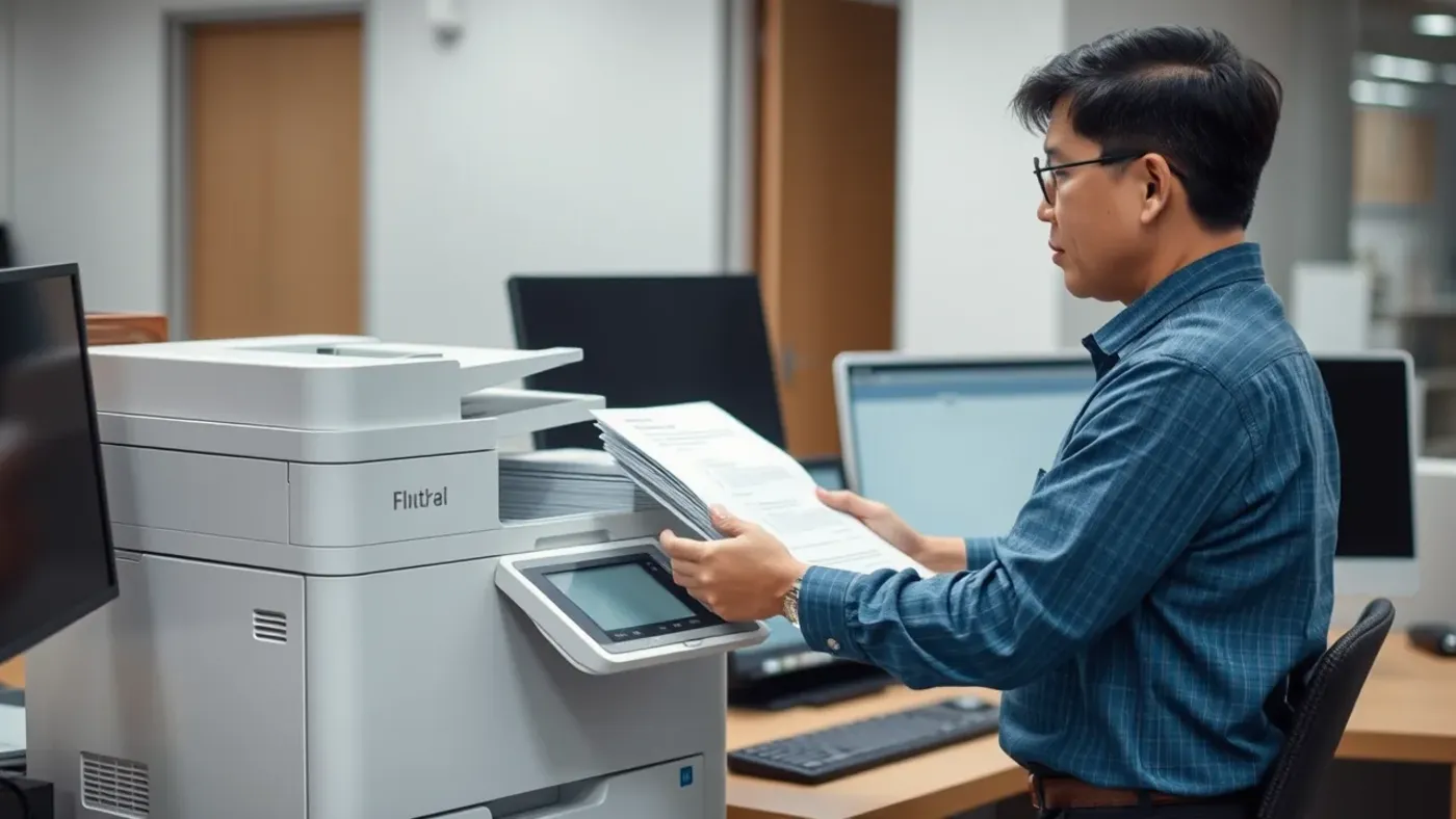 Scan tài liệu từ máy photocopy Konica
