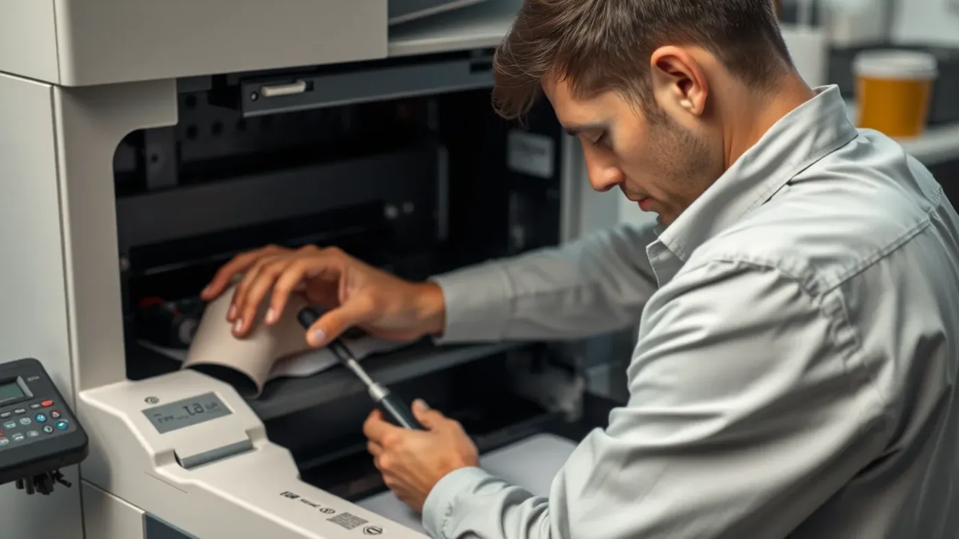 Kỹ thuật viên bảo trì máy photocopy