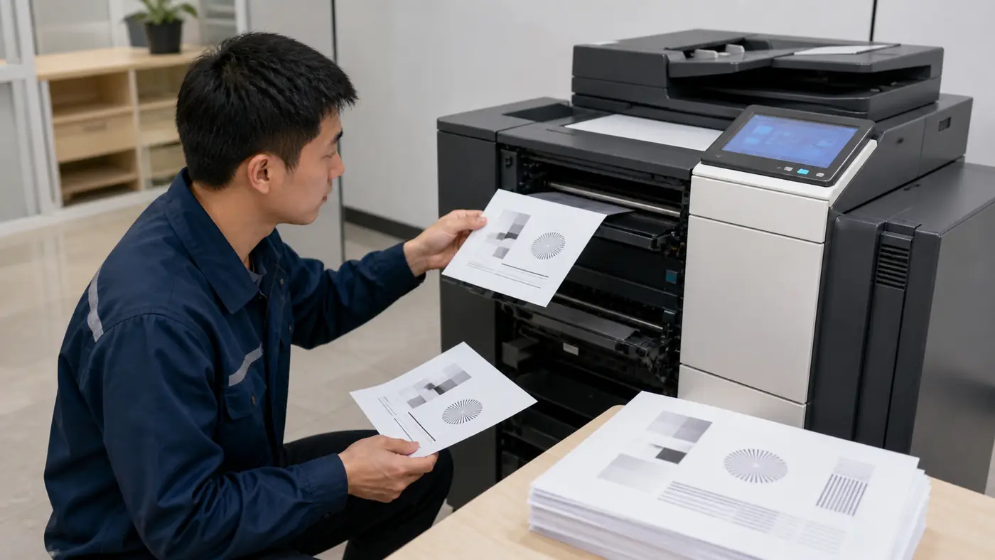 Kiểm tra bản in sau sửa chữa máy photocopy