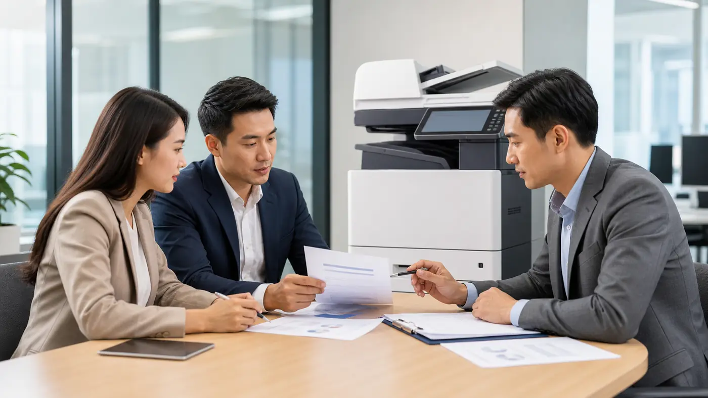 Kiểm tra hợp đồng và SLA thuê máy văn phòng
