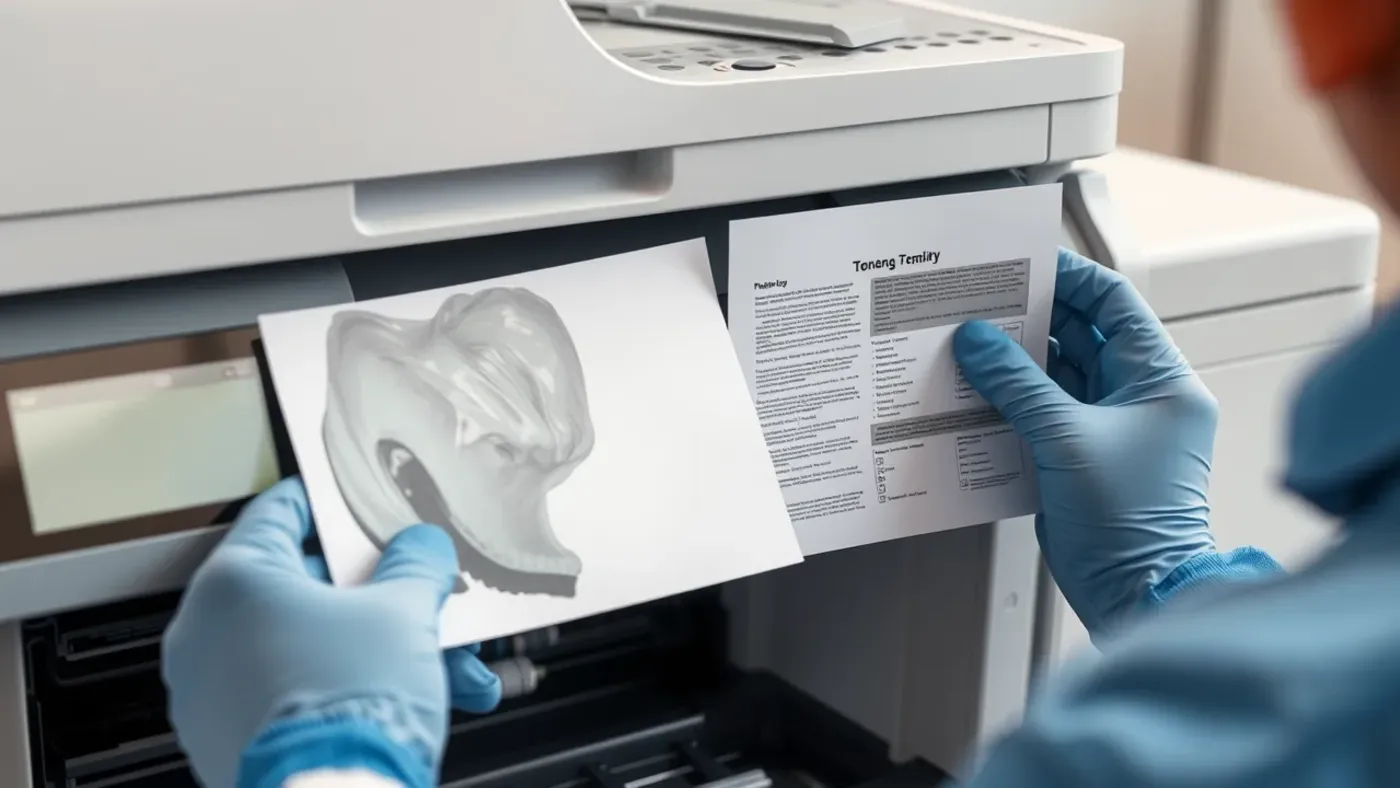 Kiểm tra bản in lem mực và hộp toner