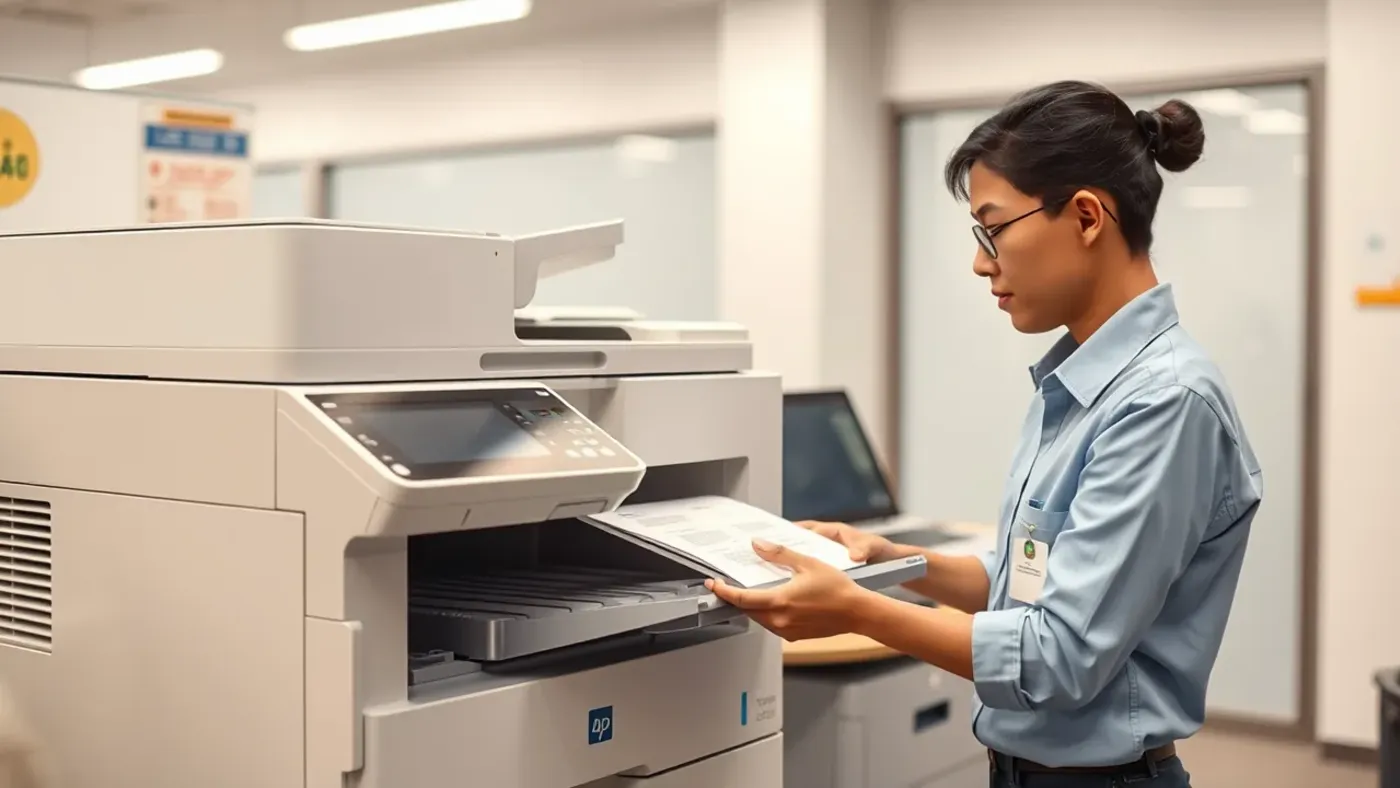 Chọn tốc độ và khay giấy máy photocopy văn phòng
