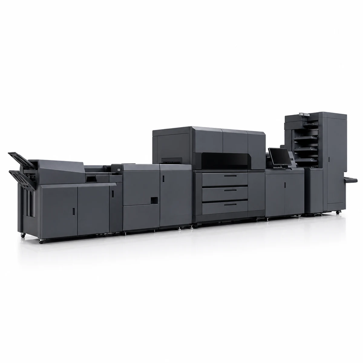 Máy in công nghiệp bizhub PRESS C1100 trong xưởng in